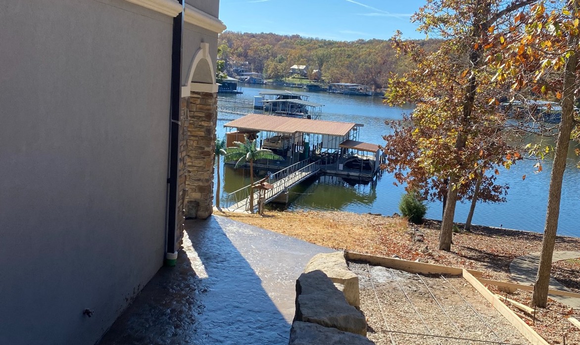 Concrete steps and entryway